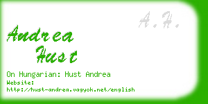 andrea hust business card